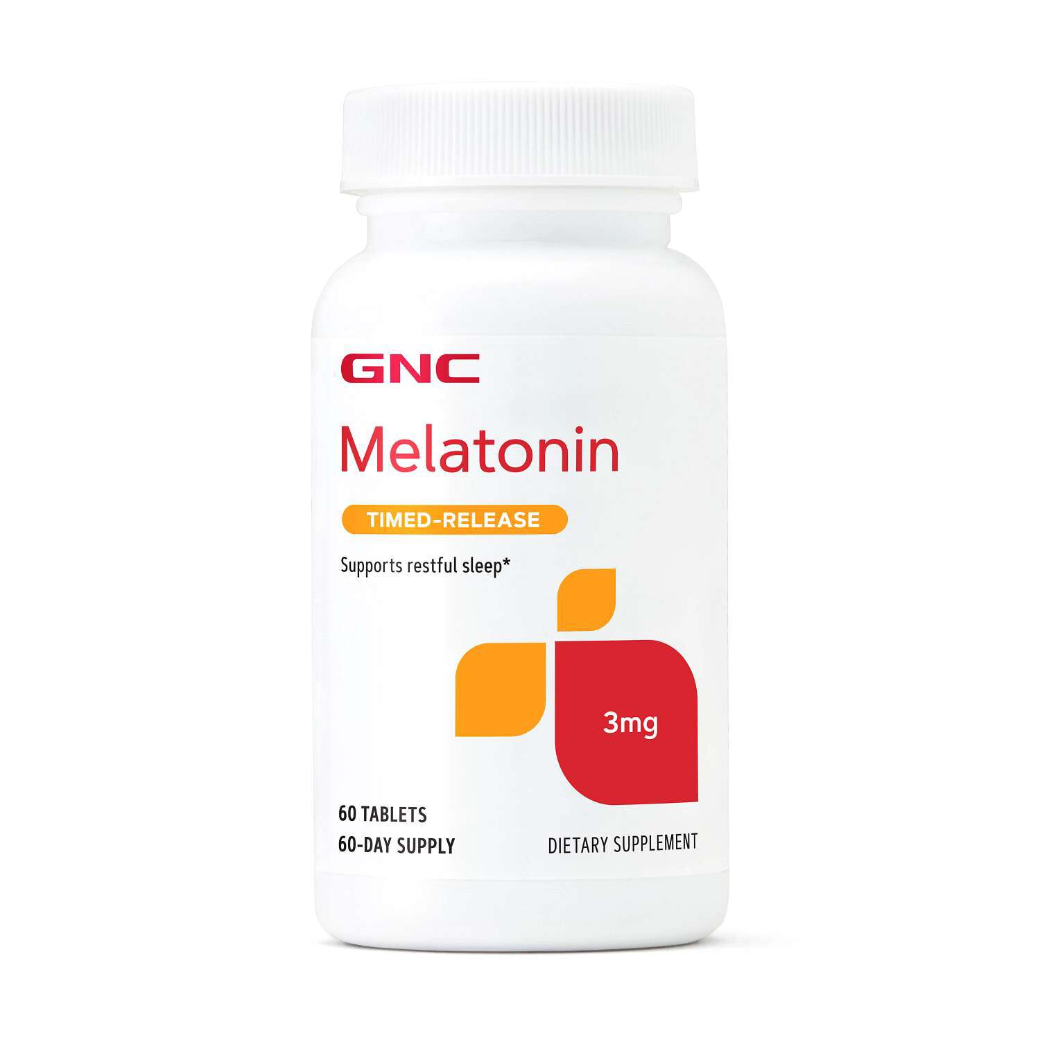 Melatonin 3 mg - 60 Tablets (60 Servings)  | GNC